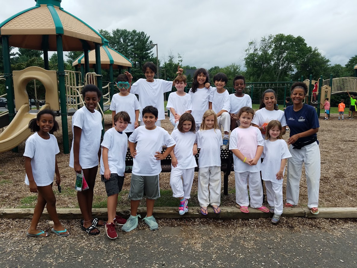 Playground group with instructor