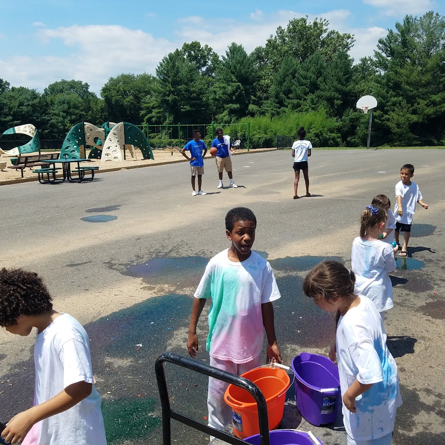 Water balloon prep with buckets